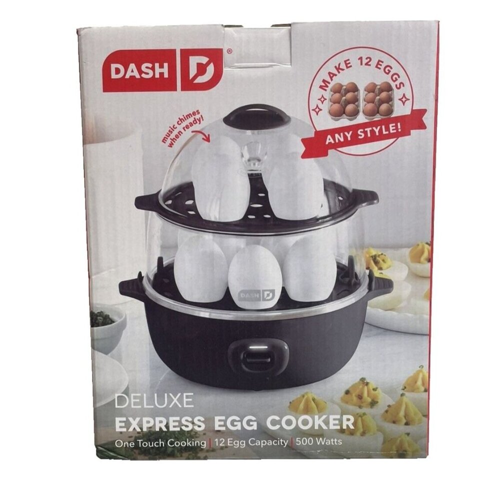 DASH Deluxe Rapid Egg Cooker for Hard Boiled, Poached, Scrambled Eggs & Omelets